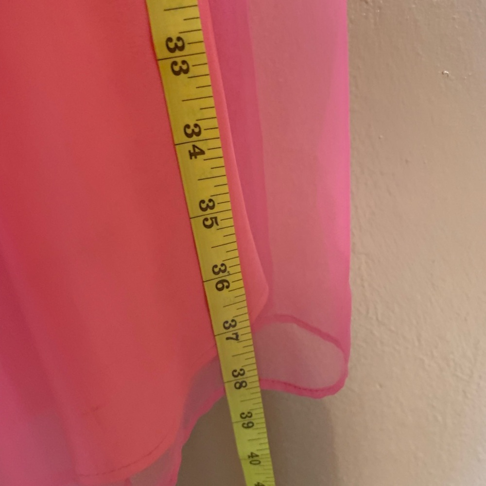 Beautiful Melinda Vintage Pink Chiffon Dress S/M - Picture 8 of 8